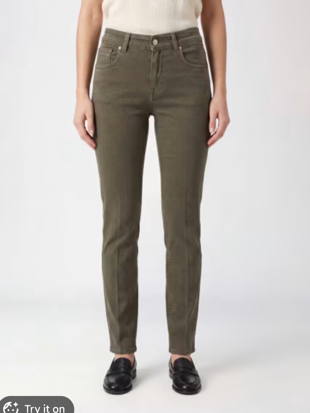 7 for all Mankind Olive Skinny Leg Women's Jeans